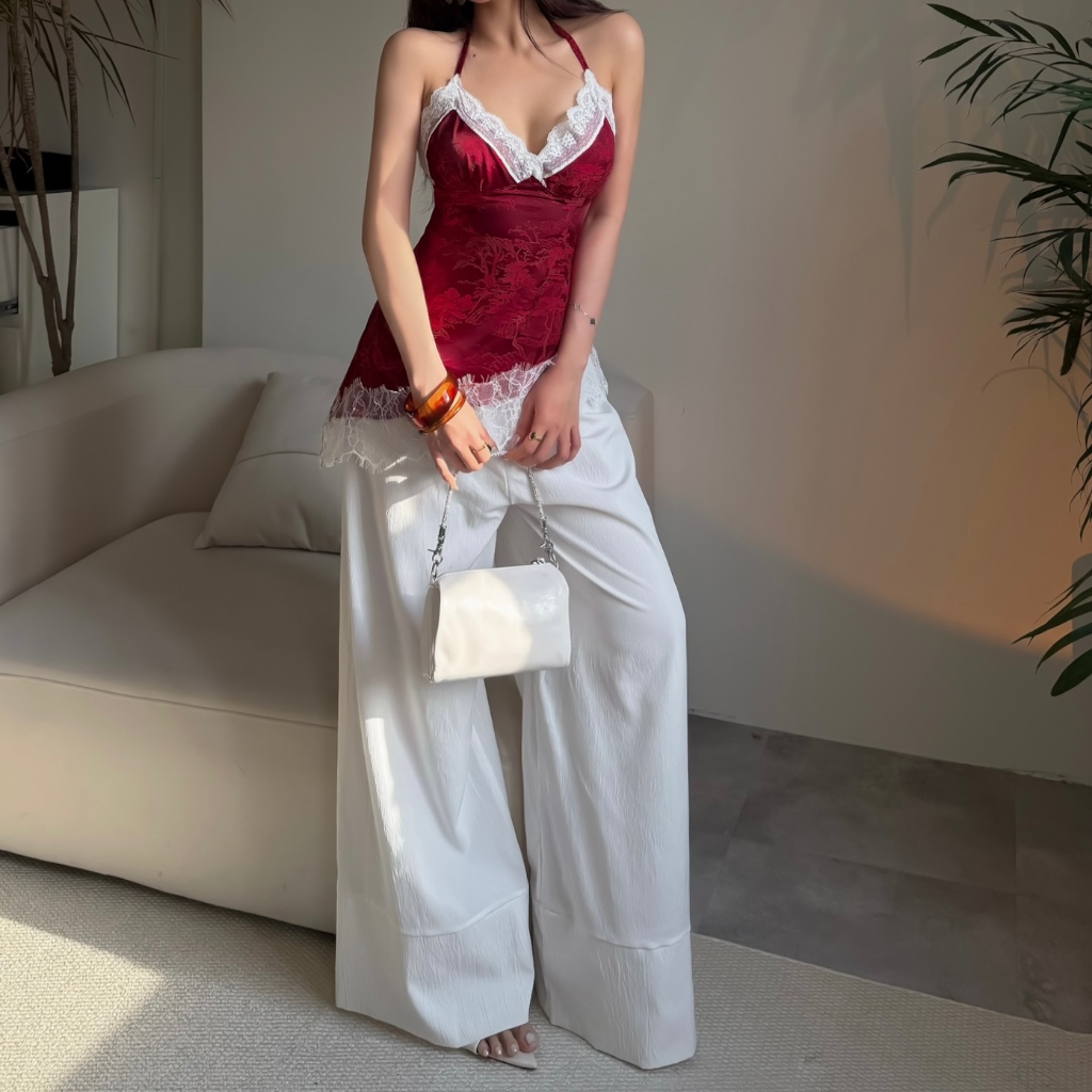 QUẦN DÀI LINEN ỐNG RỘNG MACARON FFCLUB MIX