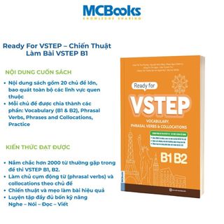 Sách - Ready for VSTEP – Vocabulary, Phrasal Verbs & Collocations B1 B2 MCBooks