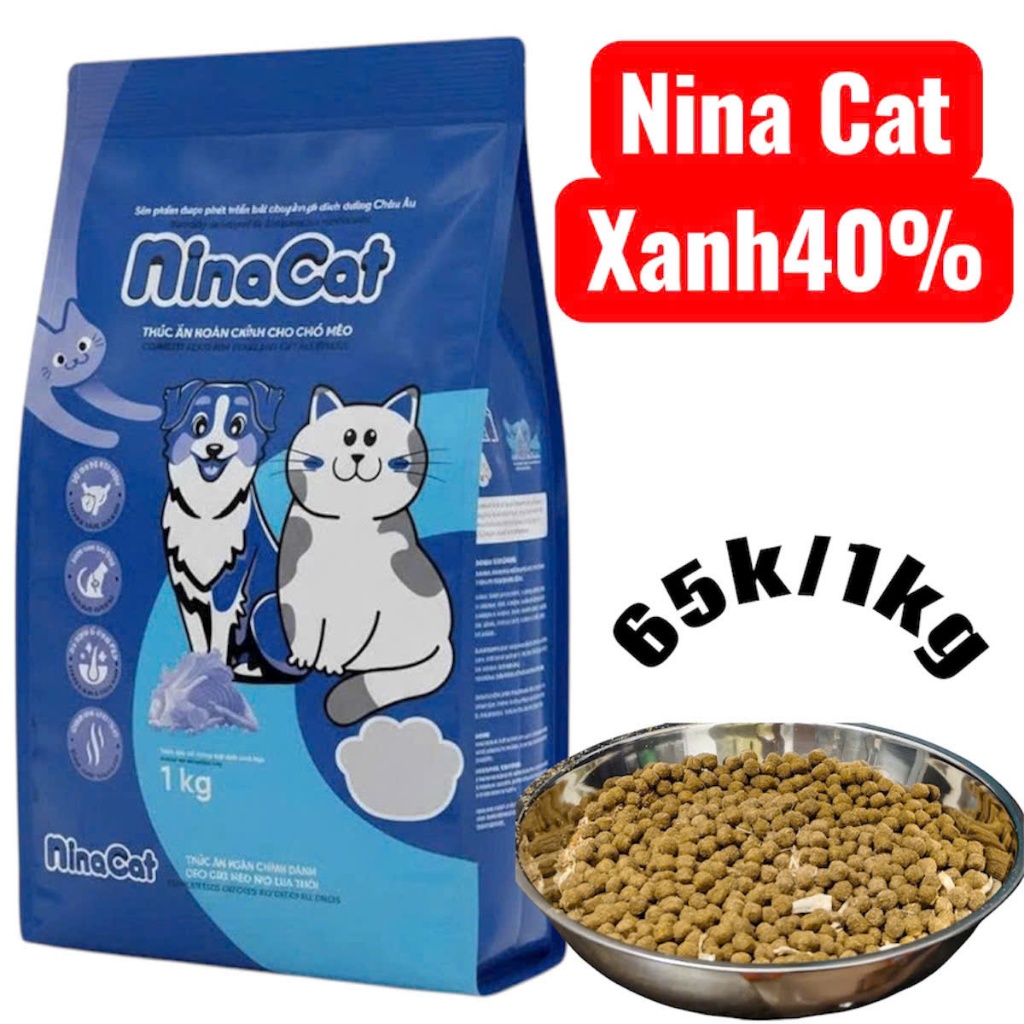 GIÁ HỦY DIỆT-1 kg Hạt Cho Chó Mèo Giá Rẻ, hạt nina mix ruốc