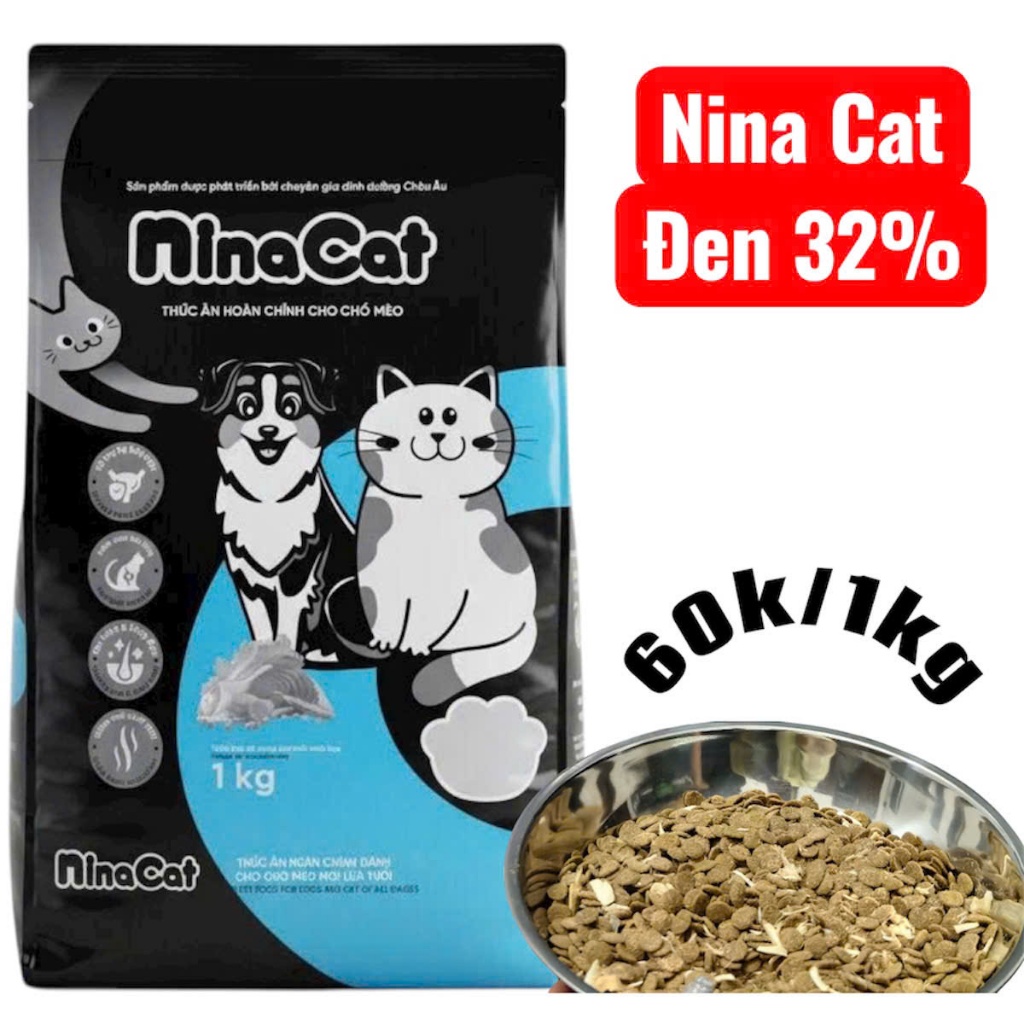 GIÁ HỦY DIỆT HẠT MÈO MIX RUỐC NINA CAT 1 KG SIÊU HỜI