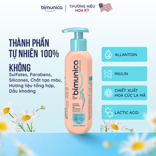 Dung Dịch Vệ Sinh Phụ Nữ Bimunica Cao Cấp 250ml - Ngăn Mùi, Cân Bằng PH, Gel Dịu Nhẹ