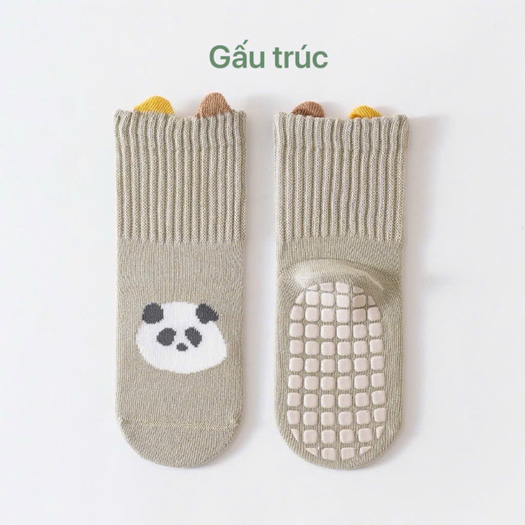 Tất Chống Trơn Trượt Tai Gấu In Hình Thú Xinh Xắn Cho Bé Từ 0-3 Tuổi T379 mesocshop