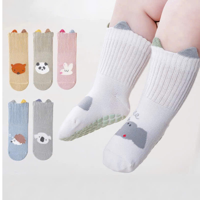 Tất Chống Trơn Trượt Tai Gấu In Hình Thú Xinh Xắn Cho Bé Từ 0-3 Tuổi T379 mesocshop