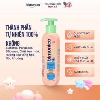 Sữa Tắm Gội Cho Bé Từ Sơ Sinh Bimunica Dịu Nhẹ Làm Sạch Bảo Vệ Da
