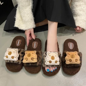 Dép Nữ,Dép Lông Nữ Cappy,Lót Lông Ấm Chân