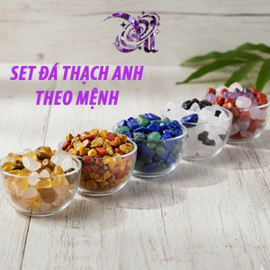 Set Đá Phong Thủy (theo MỆNH NGŨ HÀNH) - Để bàn làm việc, phòng ngủ, xe hơi, tarot - Thu hút tài vận