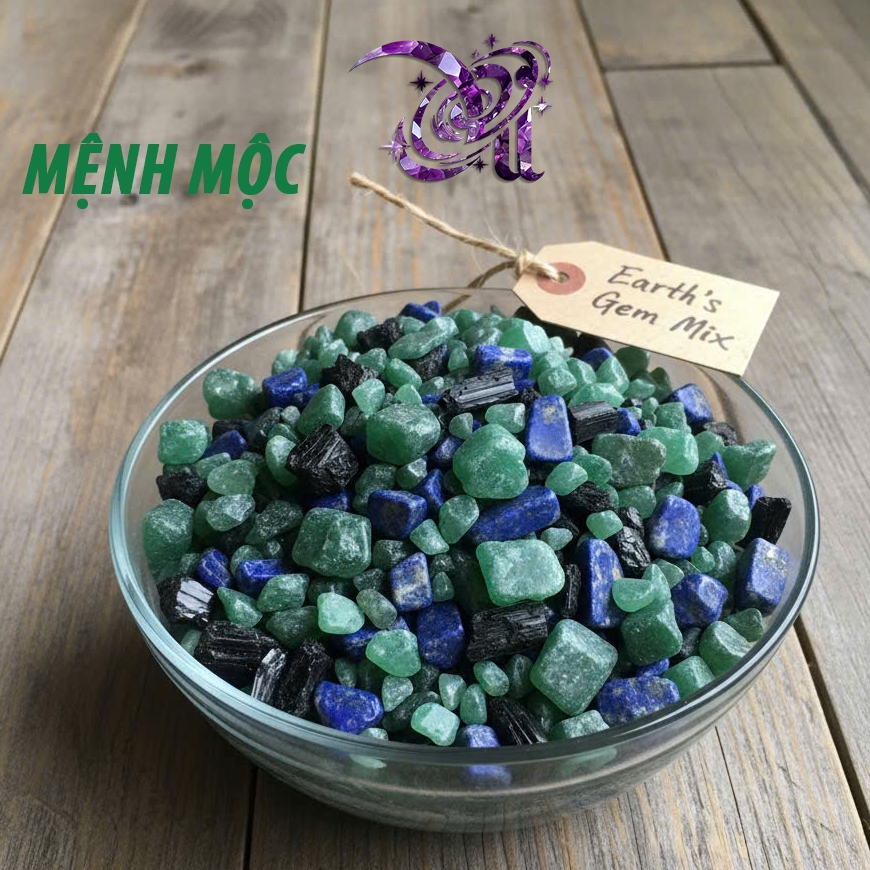 Set Đá Phong Thủy (theo MỆNH NGŨ HÀNH) - Để bàn làm việc, phòng ngủ, xe hơi, tarot - Thu hút tài vận