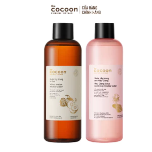 Combo tẩy trang bí đao 500ml + Nước tẩy trang sen Hậu Giang Cocoon 500ml