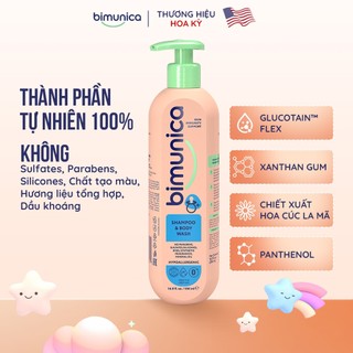 Sữa Tắm Gội 2in1 Dành Cho Bé Sơ Sinh và Trẻ Nhỏ Cao Cấp BIMUNICA Chai 500ml