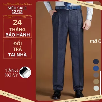 quần tây nam trung tuổi,quần tây nam trung niên ống đứng có đai tăng giảm cạp.
