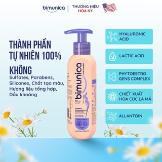 Dung Dịch Vệ Sinh Phụ Nữ Bimunica 250ml Dưỡng Ẩm Làm Sạch Vùng Kín, Cân Bằng PH