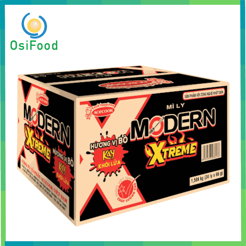 Mì Ly MODERNXTREME Hương Vị Bò Kay Khói Lửa 66Gr(24 LY)_Thùng | Shopee ...