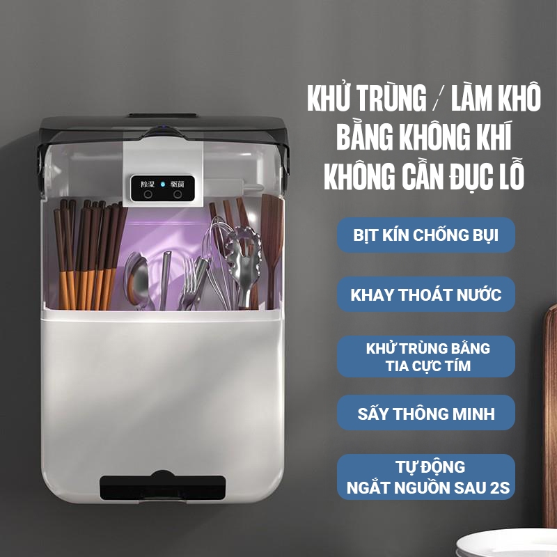 Kaleis Ống Đũa Khử Trùng UV – Diệt Khuẩn 99%, Sấy Khô Nhanh, Ngăn Nấm Mốc