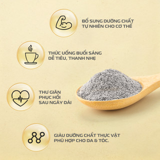 Ngũ Cốc Ăn Sáng Bột Hắc Mè An Cung Lạc Yên Foods – Bột Mè Đen Nguyên Chất Mix Các Loại Đậu Và Hạt