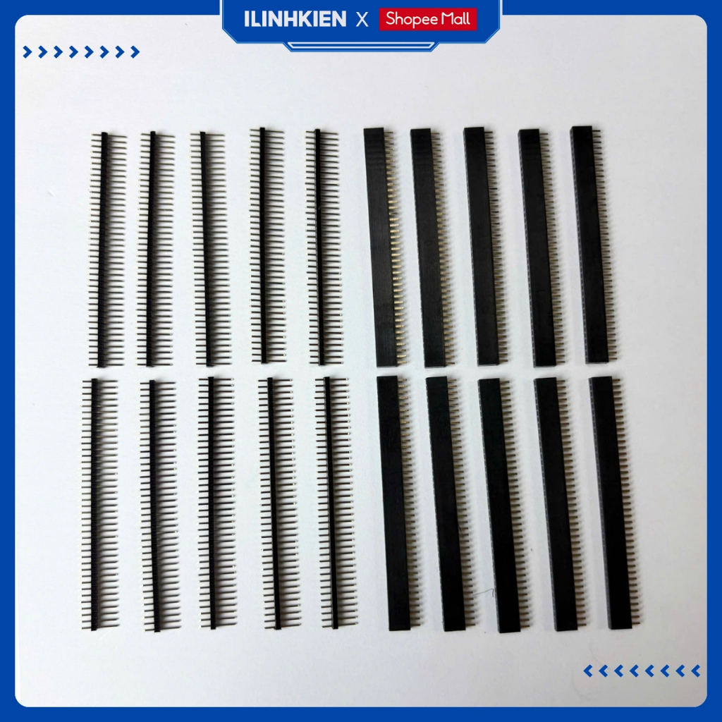 Jump đực cái đơn 1.27mm 1x40P chân thẳng chính hãng ilinhkien