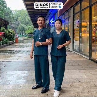 Bộ Quần Áo Scrubs Dinos Cho Nam Nữ Bác Sĩ, Điều Dưỡng, Kỹ Thuật Viên Spa -  Nhiều Màu
