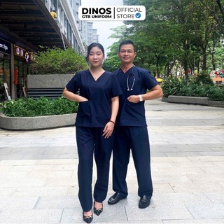 Bộ Quần Áo Scrubs Dinos Cho Nam Nữ Bác Sĩ, Điều Dưỡng, Kỹ Thuật Viên Spa -  Nhiều Màu