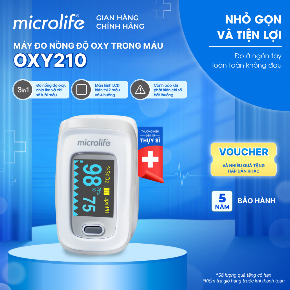Máy đo nồng độ Oxy trong máu SpO2, cảnh báo khi phát hiện các chỉ số ...