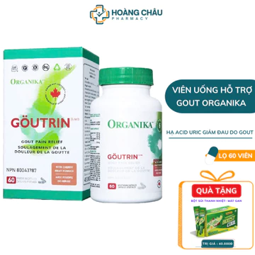 Viên Uống Goutrin Organika – Hỗ Trợ Giảm Acid Uric, Giảm Đau Do Gout, Phòng Ngừa Tái Phát Lọ 60 Viên
