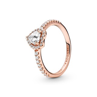 Nhẫn Mạ Vàng Hồng 14k Pandora Timeless Hứa Hẹn Tình Đầu (Trái Tim)