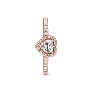 Nhẫn Mạ Vàng Hồng 14k Pandora Timeless Hứa Hẹn Tình Đầu (Trái Tim)