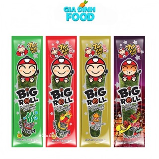 Snack rong biển Big Roll Tao Kae Noi Vị Truyền thống/ Cay/ Mực/ BBQ Hộp 18g - 6 gói x 3g