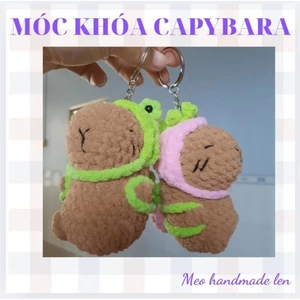 Móc khóa Capybara len handmade - amigurumi - crochet