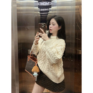 [V1.1097] Chân Váy Dạ Chấm Bi Dáng Chữ A 3 Màu Siêu Hot ( có lót quần)
