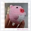 Móc khóa heo tròn - handmade len - crochet - amigurumi