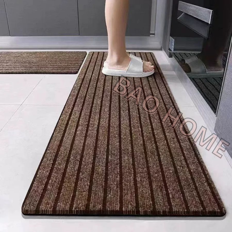 Thảm Lau Chân Nhà Bếp Cao Cấp Polyester Chống Trượt Thấm Hút Nhanh Dễ Vệ Sinh  1986