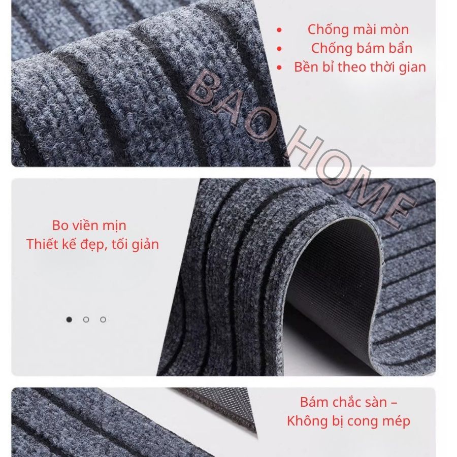 Thảm Lau Chân Nhà Bếp Cao Cấp Polyester Chống Trượt Thấm Hút Nhanh Dễ Vệ Sinh  1986