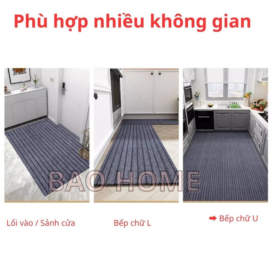Thảm Lau Chân Nhà Bếp Cao Cấp Polyester Chống Trượt Thấm Hút Nhanh Dễ Vệ Sinh  1986