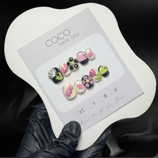 (HỎA TỐC) Móng úp tay, Nailbox thiết kế nặn hoa G147 dễ thương nhà GEMYCHIP