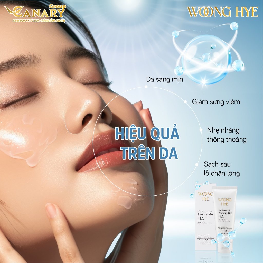 Gel Tẩy Tế Bào Chết mùi Lavender, se khít lỗ chân lông, tăng cường độ ẩm 100ml - Peeling Gel HA