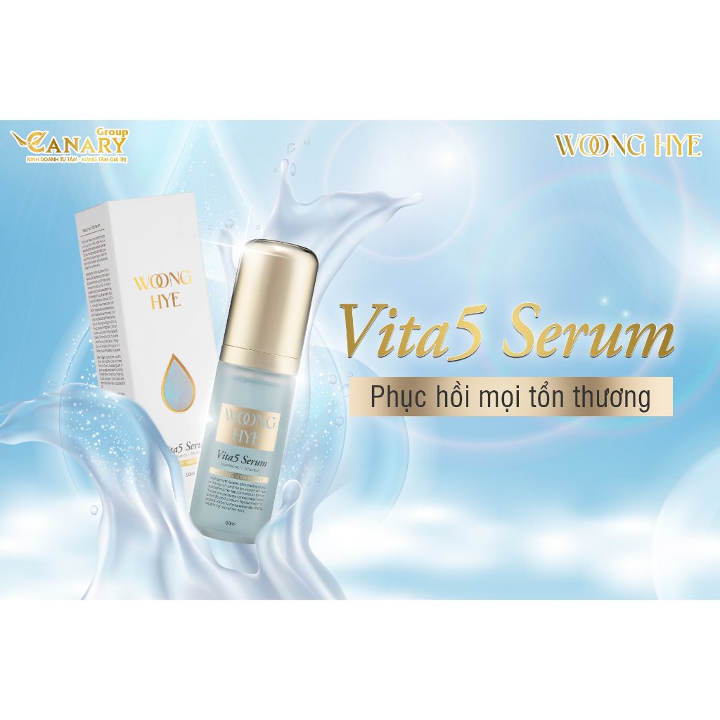 Tinh Chất Dưỡng Vita5 Woong Hye, dưỡng ẩm sâu, làm dịu và tái tạo cấu trúc làn da 60ml - Vita5 Serum