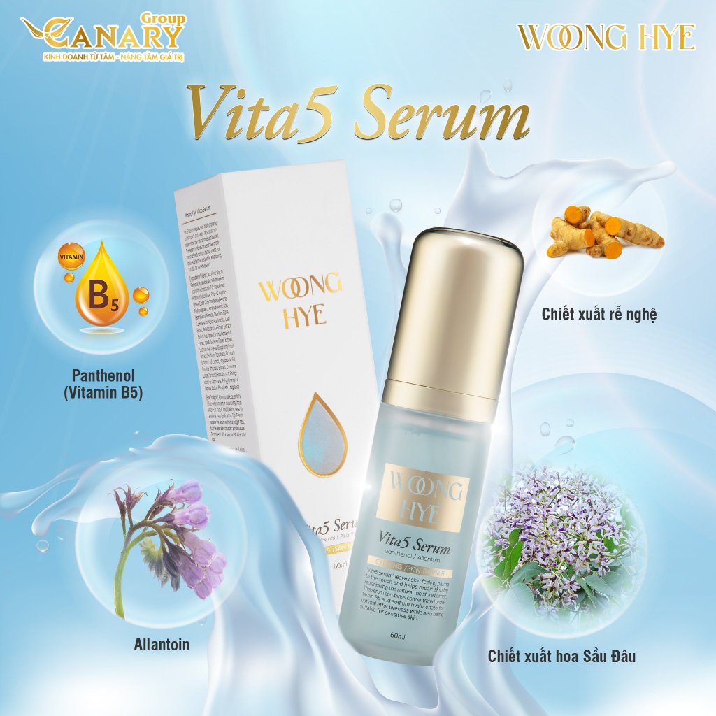 Tinh Chất Dưỡng Vita5 Woong Hye, dưỡng ẩm sâu, làm dịu và tái tạo cấu trúc làn da 60ml - Vita5 Serum
