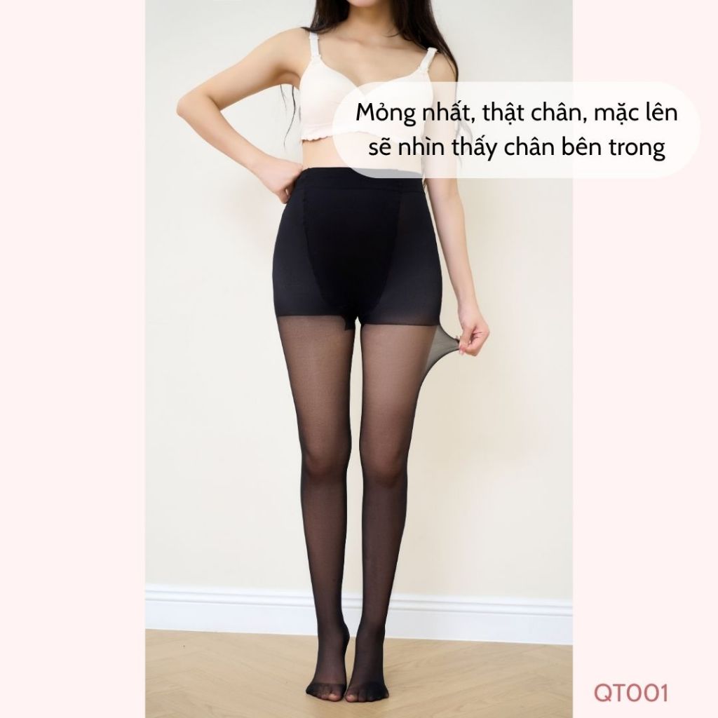 Quần tất bầu mỏng có chun chỉnh, đi thật chân, mặc lên sẽ thấy chân bên trong - QT001 B2MUM