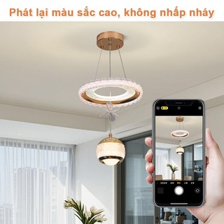 Đèn chùm phòng khách 3 màu đèn led đèn thả trang trí đèn trần phòng ngủ