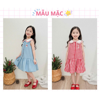 Váy bé gái cổ sen tai thỏ dáng bí AZD598  – Váy xinh tiểu thư đáng yêu | ZUN Kids