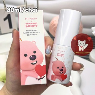 (Minisize) [PRAMY] Xịt Khóa Nền Makeup PRAMY Vỏ Loopy Đáng Yêu, Moisturizing Setting Spray, 30ml