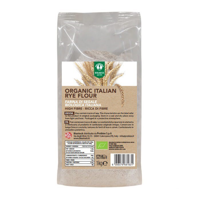 Bột Lúa Mạch Nguyên Cám Hữu Cơ Organic Whole Rye Flour Probios/ Bob's red mill/ Ecorod
