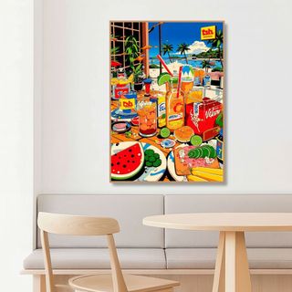 Tranh Canvas Treo Tường Hình Bánh Kem, Bánh Ngọt BH198 - Tranh Treo Decor, Trang Trí Quán Nước, Nhà Hàng, Quán Bánh