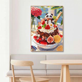 Tranh Canvas Treo Tường Hình Bánh Kem, Bánh Ngọt BH198 - Tranh Treo Decor, Trang Trí Quán Nước, Nhà Hàng, Quán Bánh