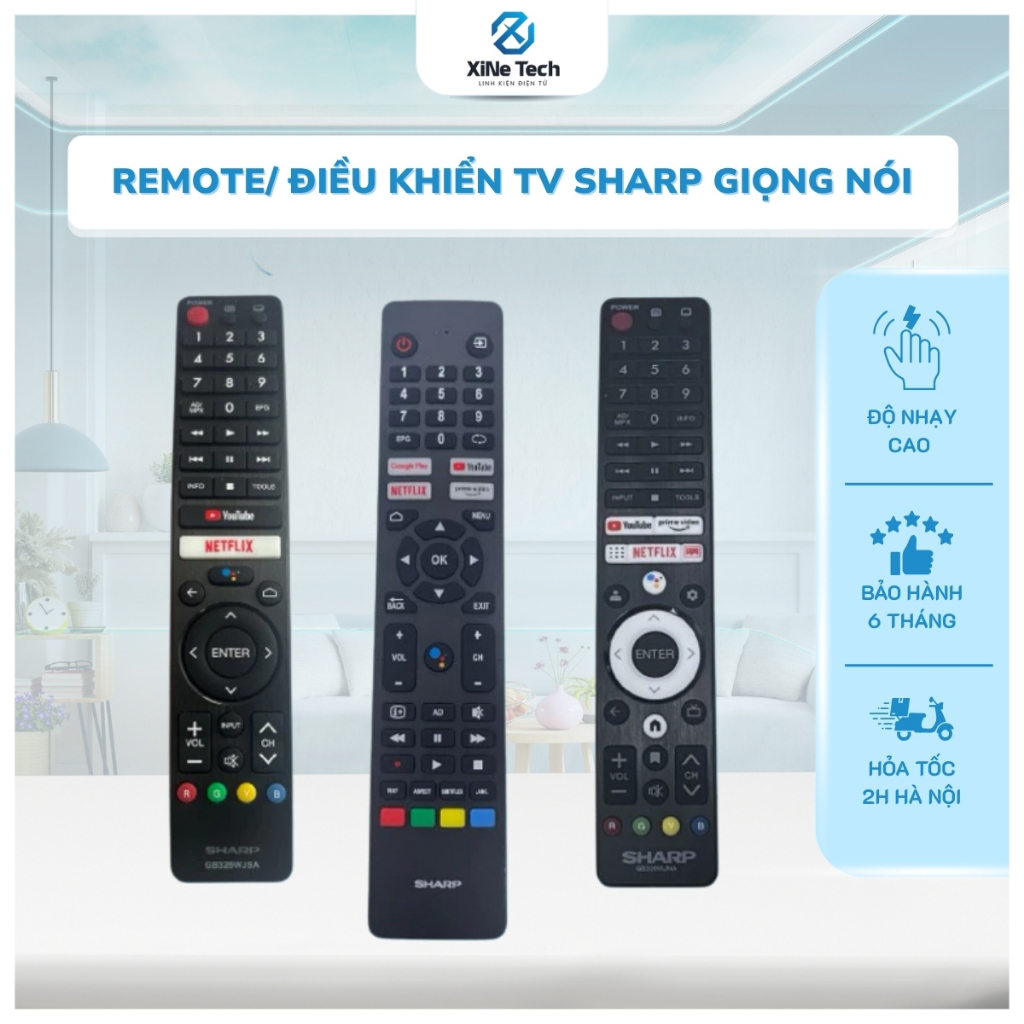 REMOTE/ ĐIỀU KHIỂN TV SHARP GIỌNG NÓI | Shopee Việt Nam