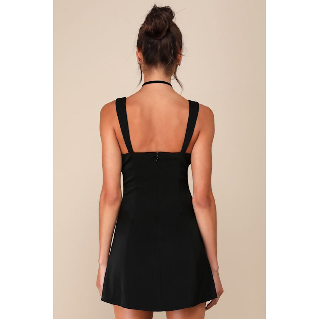 Lulus | Đầm lụa chất mượt mini dress hãng âu may 2 lớp xịn xò full tag