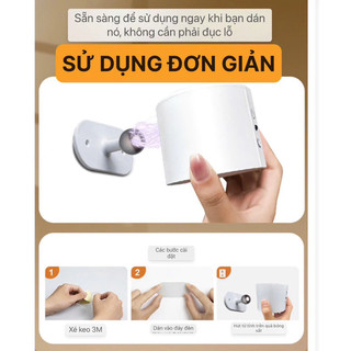 OOKAS Đèn Ngủ Không Dây Từ Tính, bóng đèn đầu giường, Đèn Ngủ Trang Trí, 360° Xoay