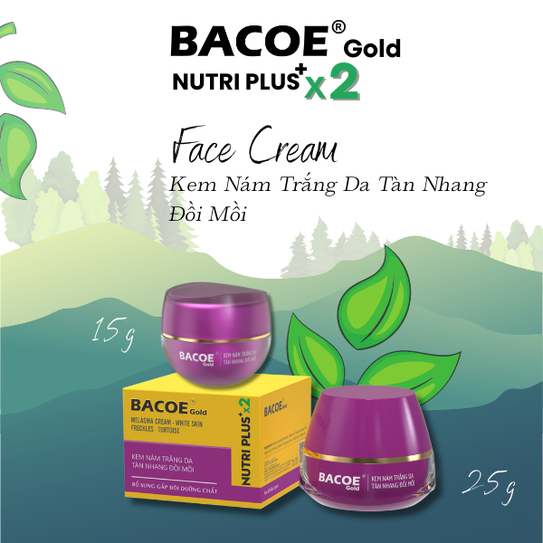 [Bacoe GOLD] Kem trắng da tàn nhan đồi mồi Kem Bacoe Kem BaCoe cao cấp Kem BACOE GOLD