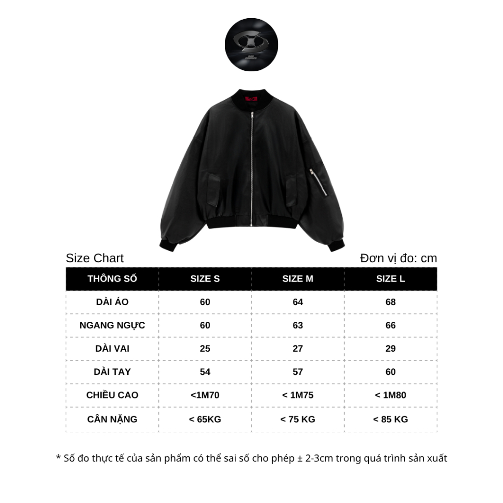 Bad Choices | Áo khoác Bomber Da lót dù phối logo đỏ form boxy