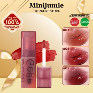 Gegebear Son Kem Lì Màu Nhung Lì Dưỡng Ẩm Kháng Nước Lâu Trôi hazy son