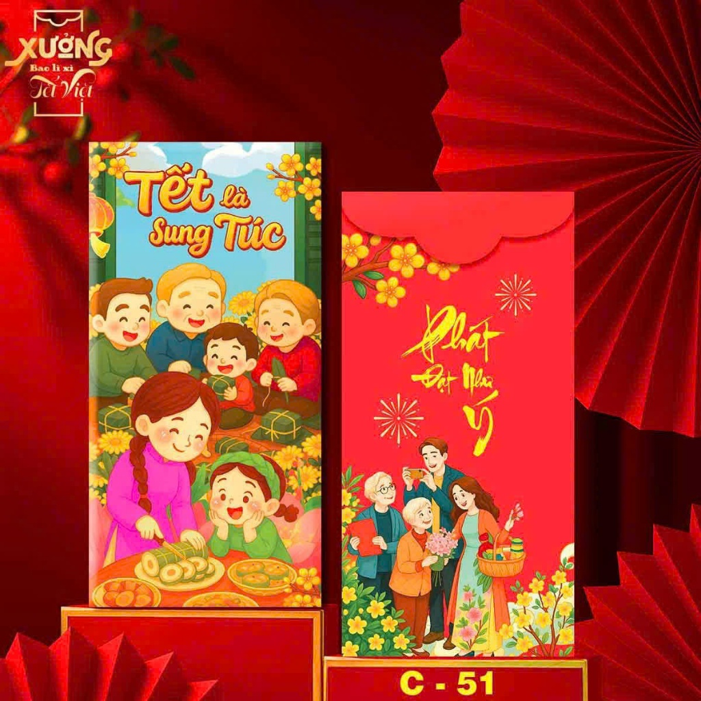 Combo 10 Bao Lì Xì Gia Đình Sum Vầy Bao Lì Xì 2026 Set 10 Bao Lì XÌ Tổng Hợp Nhiều Mẫu - Đồ Chơi  Cho Bé PUKAPI
